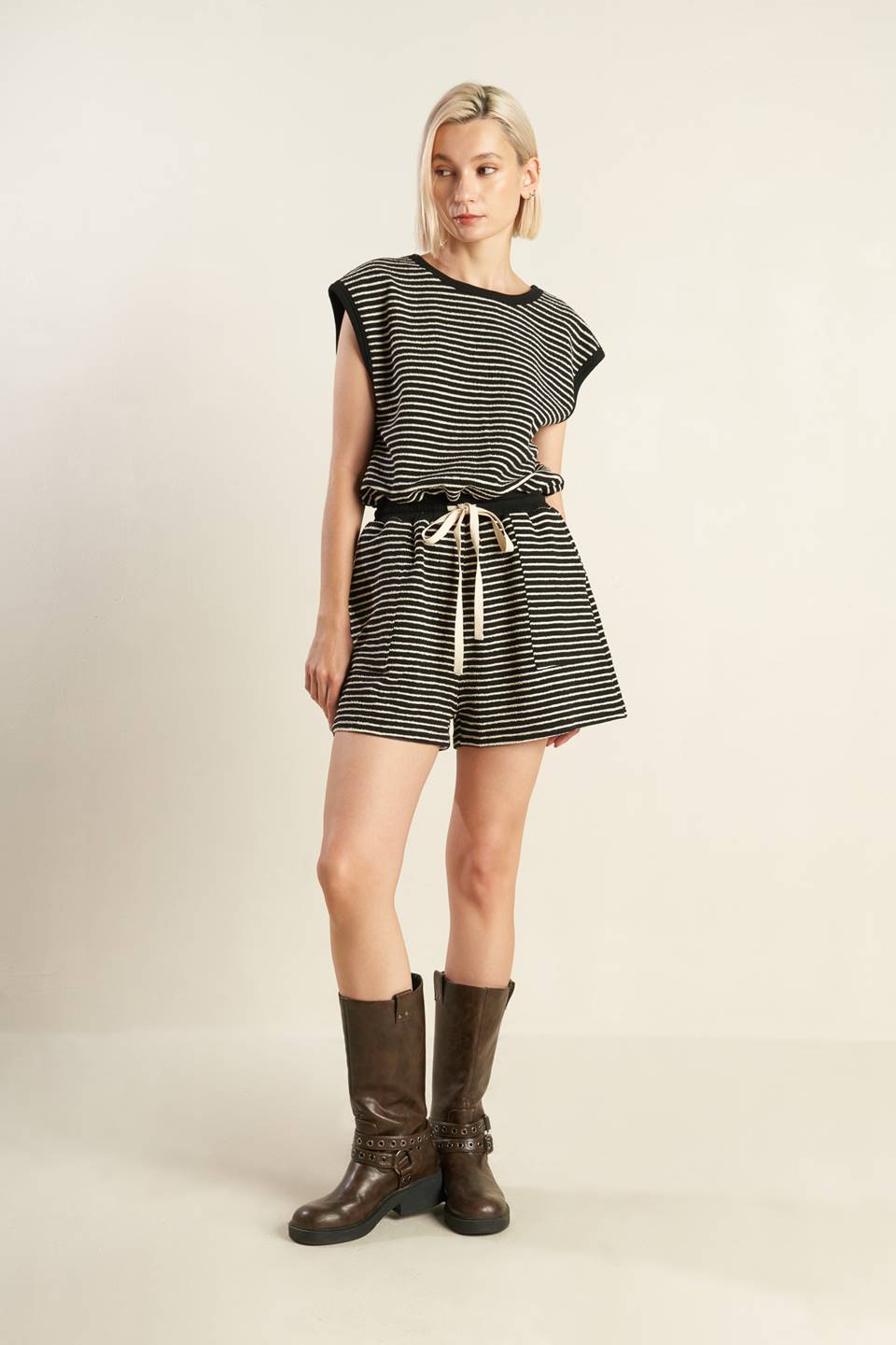 SUNSET COVE STRIP ROMPER Flying Tomato